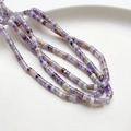 Perline distanziatrici in pietra naturale viola, bianca e gialla 4x2mm per gioielli - 20 Pezzi/Confezione (4*2mm) / Purple Crystal