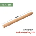 Solid wood 40cm rolling pin for dough and baking with 3cm diameter medium size - Medium Rolling Pin / 40*3cm