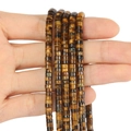 Perline occhio di tigre 4x2mm a forma di abaco giallo marrone con effetto gattesco - 150 Pezzi / Occhio di tigre
