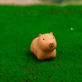 Cute brown resin capybara figurine standing on green grass, creative desktop decoration - No. 5 Standing Style