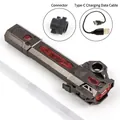 Manche de sabre laser jouet avec câble de charge Type-C et connecteur noir gris - Sabre laser interstellaire bronze