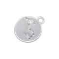 Close-up of silver constellation pendant with zircon stones showing Scorpio sign - Silver Scorpio