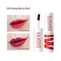 Matte lip glaze in shade 04 Deep Berry Red showing thin and thick application effects - 04# Deep Berry Red