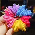 Colorful elastic hair bands for kids in pink, purple, blue, red, and yellow flower shape - 16# Candy Colors Approx 100Pcs