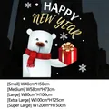Christmas bow window static sticker available in various sizes from S to XXL - Bear Gifts