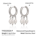 Spécifications détaillées des dimensions pour boucles d'oreilles perles en acier - Style Pompon Argenté (YYE025028-P)