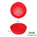 Piccolo cestello in silicone rosso per friggitrice ad aria 3-4,5L, 19cm, altezza 6cm - Gen 2 Rosso 19cm