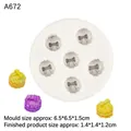 Mini bow tie silicone mold for chocolates and fondant with six cavities for dessert decorating - Bowknot Cake Shape / Gray
