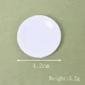 Miniature white round plate dollhouse accessory with 4.2cm diameter and 3.2g weight - No. 1 (4.2cm) / White