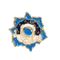 Lindo pin esmaltado de astronauta con estrellas doradas y nebulosa azul brillante - Estilo Astronauta Nebulosa Azul (C1856-3)