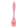 Pink translucent silicone oil brush with soft bristles and hanging hole for baking - Split Oil Brush / Pink