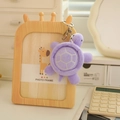 Plush purple sea turtle keychain with green shell pattern and metal clasp for bags - Purple Style (Style 6) / 10cm