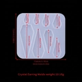 Silicone earring mold for resin featuring teardrop and geometric pendant shapes - Crystal Earring Mold ED#10