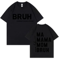 Black cotton short sleeve T-shirt featuring funny Mother's Day quotes on both sides - XS / Black