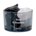 Elegant glass oil diffuser with black and white crystals for home fragrance décor - Without Essential Oil / Ink Black Crystal Stone Cup Set