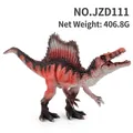 Realistic Spinosaurus dinosaur model toy with movable jaw in red-brown and grey markings - Algerian Spinosaurus(JZD111) / 32.5x16.5x9cm