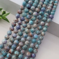 Perles en pierre impériale naturelle bleu vert violet pour création de bijoux - Bleu ciel clair