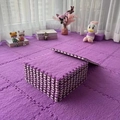 Thick purple plush interlocking foam floor mats for bedroom and nursery flooring - Deep purple