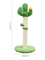 Green cactus cat scratching post with sisal rope and 600mm height and 300mm base - Cactus