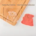 Gift bag shaped acrylic fondant stamp with ribbon bow design for DIY holiday cookie embossing - Gift Bag - Stamp