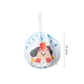 Round mesh laundry bag with cute puppy print and white zipper closure 19.5cm - Blue Dog - Round Style 19.5cm