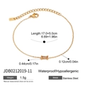 Gold Champagne Rectangle Gemstone Bracelet (JDB0212019-11)