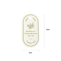 Etichetta regalo bianca ovale con testo dorato 3x6cm Best Wish Especially For You - Best Wish Ovale