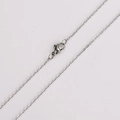 Polished silver stainless steel chain with lobster clasp and fine oval link detail - 1.5mm * 45cm / Steel