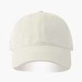 Minimalist cream white cotton baseball cap for men and women in a classic plain style - Solid Color Large Circumference-White