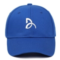 Royal blue cotton baseball cap featuring white embroidered D logo and curved brim - Adjustable / Sapphire Blue