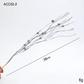Glittery silver Christmas branch with festive berry accents for holiday decor, 38cm length - Silver Berry Stem (38cm/6g)