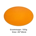 Oval orange faux leather placemat with Nordic embossed pattern, size 45x30cm - Oval Bow Orange