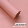 Waterproof blush pink florist wrapping paper roll, 58cm by 7m for bouquet packaging - Roll (58cm*7m) / Carmine Pink