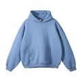 Sweat à capuche oversize bleu clair en coton avec épaules tombantes et poche kangourou - Bleu clair