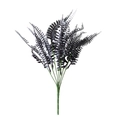 Artificial black Boston fern branch with green stems for modern home decor - Fixed Style / Black & White