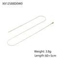 Makro-Detail der goldenen Schlangenkette mit Karabinerverschluss und Verlängerungskette - XX12588D0W0