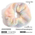 Dettaglio delle dimensioni dell'elastico in maglia sfumata con diametro esterno di 13cm - Stile a Maglia Sfumato Macaron (JDH0208008)