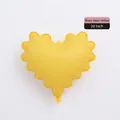 Yellow wavy heart-shaped aluminum foil balloon in 20-inch size for party decoration - 20-inch Scalloped Heart Macaron Yellow