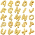 Detailed grid view of 18K gold plated vintage copper alphabet beads for jewelry making - Letter A / Gold