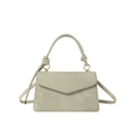 Sac bandoulière chic en cuir PU vert sauge avec poignée nouée et design enveloppe pur - Vert
