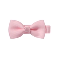 Pink grosgrain ribbon bow hair clip for girls with a fully lined alligator clip base - Pink (11)
