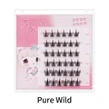 Self-adhesive cluster eyelashes in Chunye style with natural volume and no glue needed - Glue-Free Pure Wild
