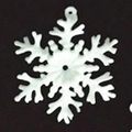 White plastic snowflake ornament with hanging hole for Christmas DIY decorations - 5cm White Branch Shape Snowflake