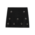 Mini-jupe noire pour femme avec œillets métalliques argentés en tissu scuba élastique - S / Noir