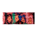 Elastic bohemian paisley yoga headband with a red twisted design for women - Retro Ethnic Contrast Color