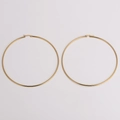 Orecchini a cerchio 100mm in acciaio inossidabile dorato con finitura lucida - Oro 18K 100mm