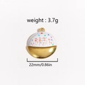 Detailed view of a 22mm colorful star and flower enamel charm in gold stainless steel - Style 5-Colorful Stars (DZ06-5)