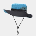 Detail of blue outdoor sun hat featuring breathable mesh panels and adjustable chin strap - M (56-58cm) / Sky Blue