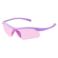 Gafas de sol deportivas de media montura morada con lentes rosas para ciclismo y correr - Rosa Púrpura