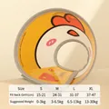 Protective pet Elizabeth collar in yellow chick pattern, size M for neck 24-31cm - S (15-21cm) / Little Chicken